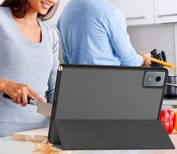 Чехол для Lenovo Idea Tab 11" 2025 TB336FU TB336ZU, подставка, Smartcase с держателем стилуса, серый