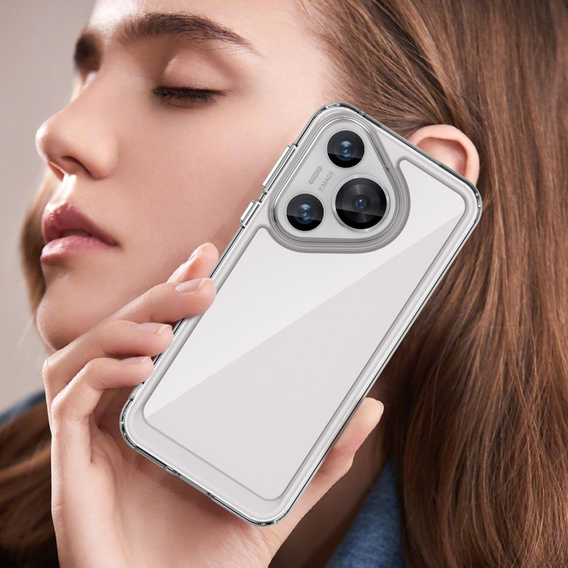 Чехол до Huawei Pura 70, Fusion Hybrid, прозрачный