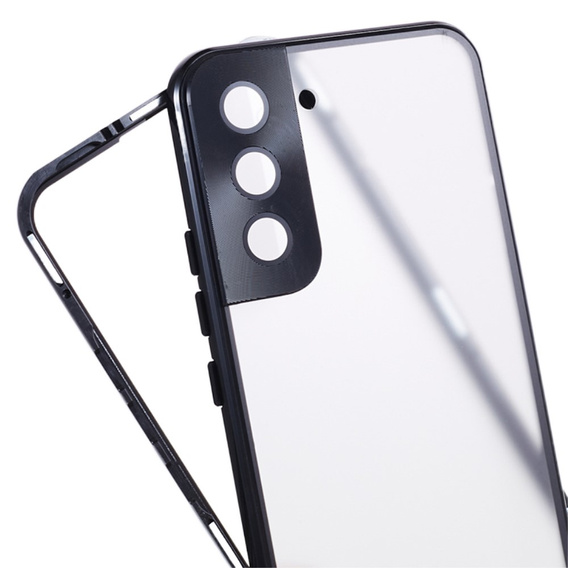 Чехол для Samsung Galaxy S21, Magnetic Dual Glass, чёрный