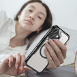 Чехол для iPhone 16, Fusion Hybrid Carbon, для MagSafe, чёрный