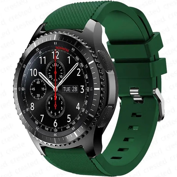 Силиконовый ремешок Twill Texture 22mm, Dark green