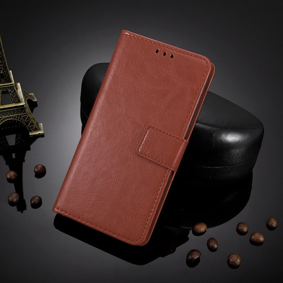 Откидной чехол для Samsung Galaxy A26, Crazy Horse Wallet, коричневый