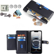 Откидной чехол для iPhone 16E, Wallet Zipper Pocket, чёрный