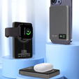 Blavec Power Bank 10000mAh BJ-03 Slim 13.5mm - Type C - 22.5W, MagSafe 3in1 - сірий