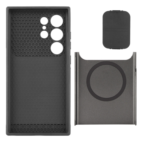 Чoхол до Samsung Galaxy S24 Ultra, ERBORD MagProtect Slide Camera, сірий gunmetal