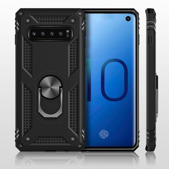 Броньований Чoхол до Samsung Galaxy S10+ Plus, Nox Case Ring, чорний