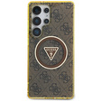 Чехол GUESS Magnetic IML Metal Glitter 4G Circle Triangle для Samsung Galaxy S25 Ultra