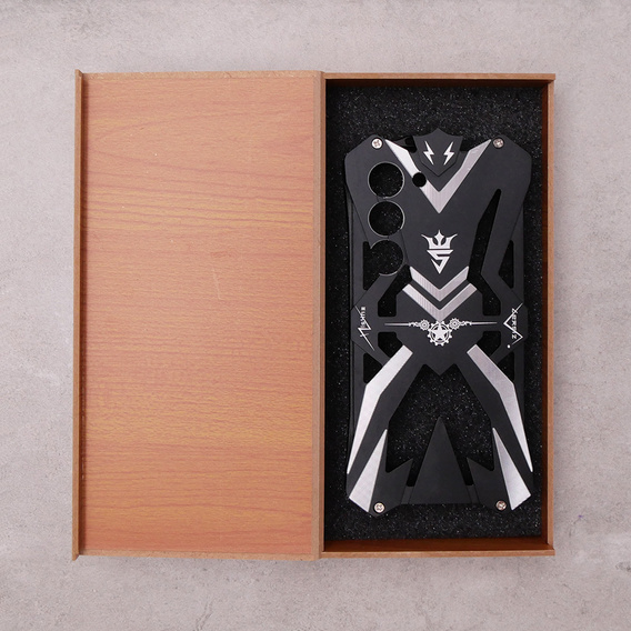 Броньований чохол для Samsung Galaxy S23, Aluminum Alloy, чорний