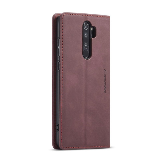 Чехол CASEME для Xiaomi Redmi Note 8 Pro, Leather Wallet Case, красный