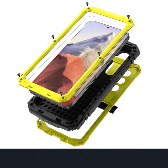 Бронированный чехол для Samsung Galaxy S25, R-JUST, жёлтый