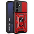 Чохол NOX Camera Slide Samsung Galaxy S24 FE, CamShield Slide, червоний
