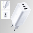 Зарядное устройство Forcell 65W GaN 2x USB C 1x USB A , White