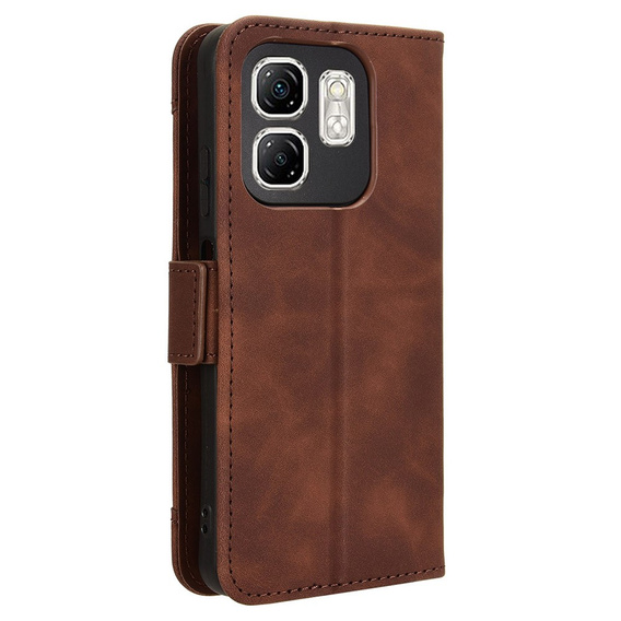 Футляр з клапаном для Infinix Hot 50i 4G, Card Slot, коричневий