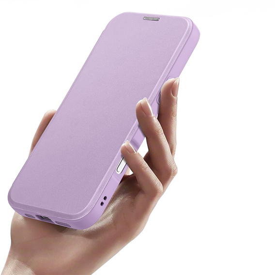Чехол Dux Ducis для iPhone 17 Pro Max, Skin X Pro, с откидной крышкой, для MagSafe, фиолетовый