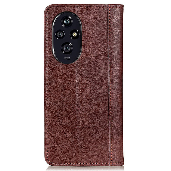Флип-кейс для Honor 200 Pro 5G, Split Leather, коричневый