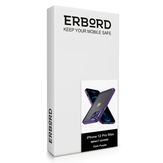 Чохол для iPhone 12 Pro Max, ERBORD Impact Guard, темно-фіолетовий
