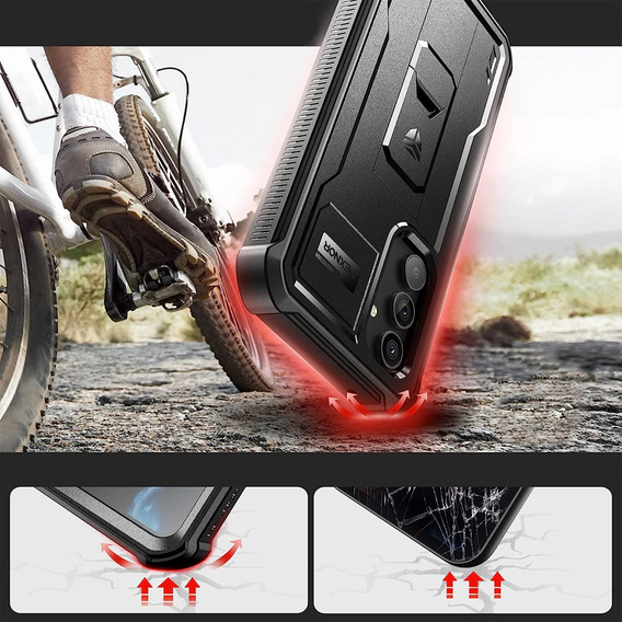 Бронированный чехол для Samsung Galaxy A54 5G, Dexnor Full Body (Two Frames), чёрный