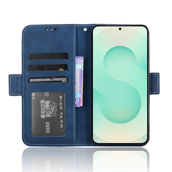 Футляр з клапаном для Samsung Galaxy S25 Edge, Card Slot, темно-синій