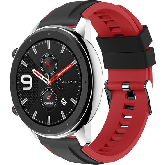 Силиконовый ремешок до Huawei Watch GT 2 Pro - Black / Red