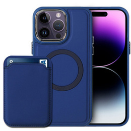 Чехол до iPhone 14 Pro Max, Skin-touch MagSafe, синий