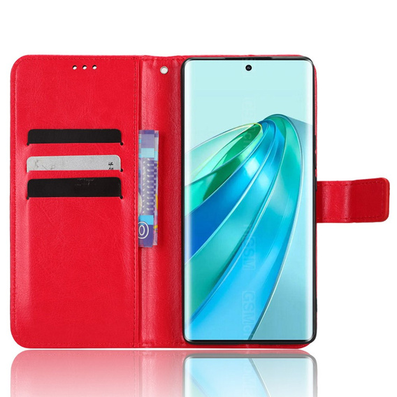 Футляр з клапаном для Honor Magic 5 Lite, Crazy Horse Wallet, червоний