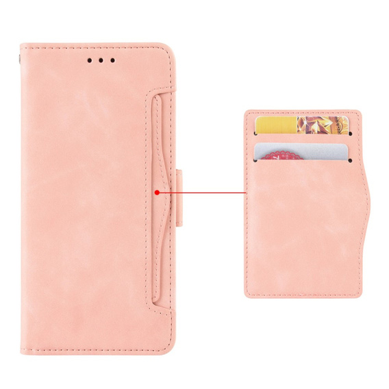 Откидной чехол для Realme 14 Pro+ 5G, Card Slot, розовый