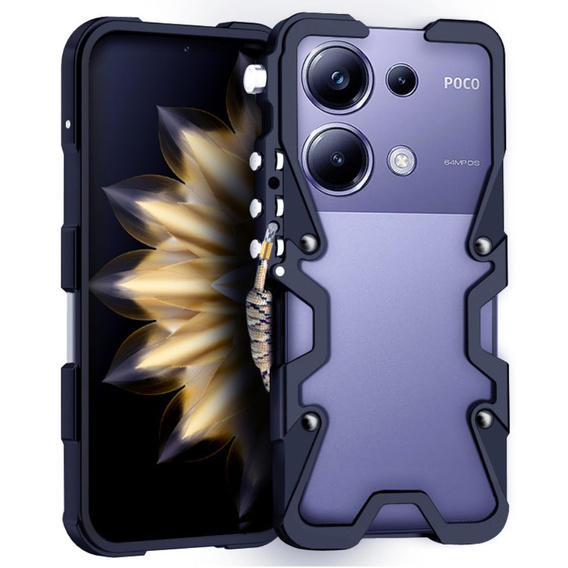 Чехол для Xiaomi Redmi Note 13 Pro 4G / Xiaomi Redmi Note 14S / Xiaomi Poco M6 Pro 4G, Aluminium Alloy Bumper, чёрный