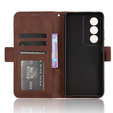 Футляр з клапаном для Oppo A80, Card Slot, коричневий