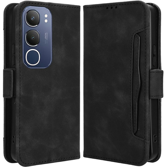 Откидной чехол для Vivo Y19s, Card Slot, чёрный