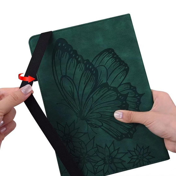 Чехол до Lenovo Tab M9, Wallet Pen Slot, butterflies, коричневый