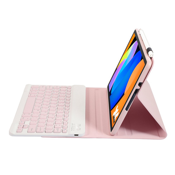 Чехол-клавиатура Bluetooth для Lenovo Idea Tab 11" 2025 TB336FU TB336ZU, розовый