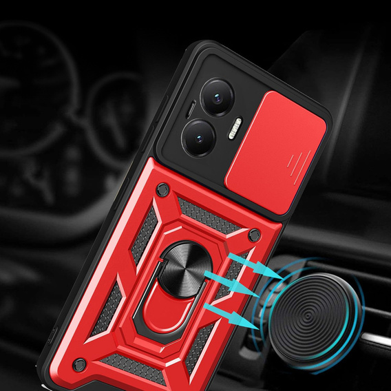 Чохол NOX Camera Slide Xiaomi Poco F7, CamShield Slide, червоний