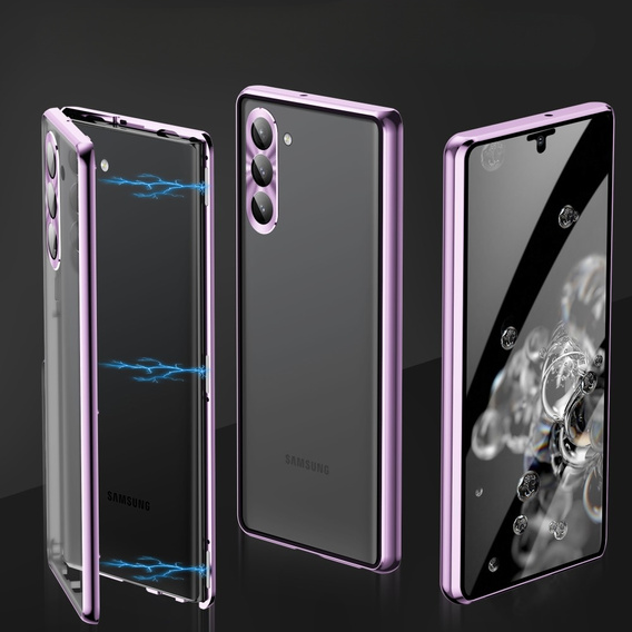 Чохол для Samsung Galaxy S23 Plus, Magnetic Dual Glass, фіолетовий