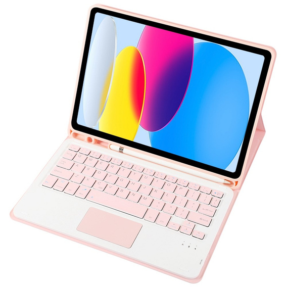 Чехол + клавиатура iPad 10.9 2022 10 Gen, TouchPad Pen Slot, розовый rose gold