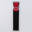 Нейлоновый ремешок для Apple Watch 1/2/3/4/5/6/7/8/SE/ULTRA 42/44/45/49 мм, чёрный / красная