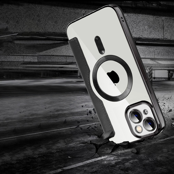 Откидной чехол для iPhone 13, RFID Wallet MagSafe CamShield, чёрный