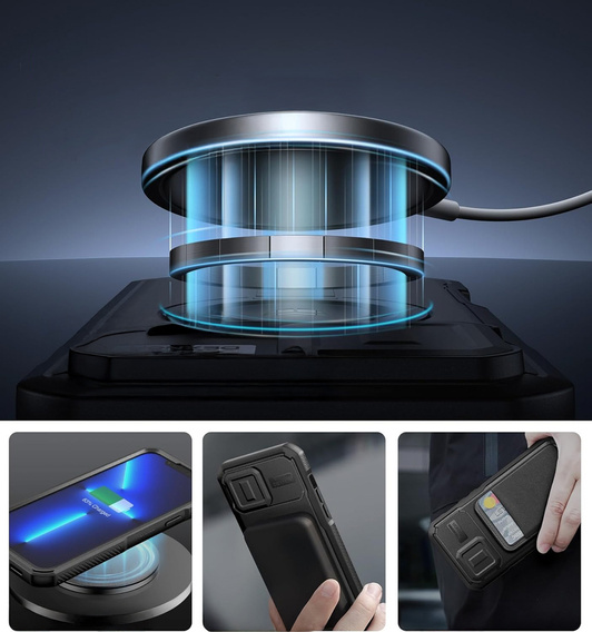 Броньований чохол для iPhone 15, Dexnor CamProtect MagSafe, зелений (Дві рамки)