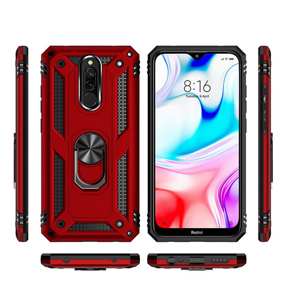 Броньований Чoхол до Xiaomi Redmi 8 / 8A, Nox Case Ring, червоний