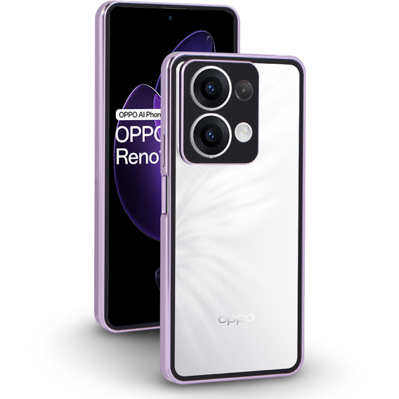Чехол для Oppo Reno 13, Magnetic Dual Glass, розовый