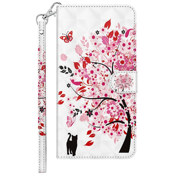 Откидной чехол для Samsung Galaxy A14 4G/5G, Wallet, tree, белый