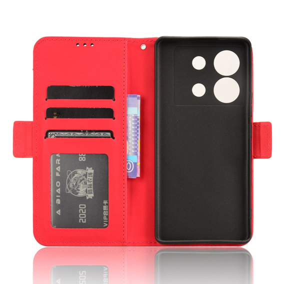 Откидной чехол для Infinix Zero 30 5G, Card Slot, красный