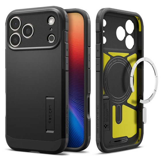 Чехол Spigen для iPhone 17 Pro Max, Tough Armor T Mag MagSafe, черный
