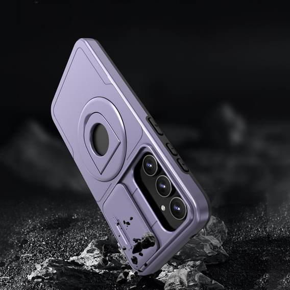 Чехол для Samsung Galaxy S23 FE, Military Magnet, для MagSafe, фиолетовый