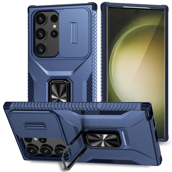 Чехол для Samsung Galaxy S24 Ultra, крышка объектива, синий 