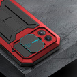 Чохол для iPhone 13 Pro, R-JUST CamShield Slide, броньований, червоний / чорний