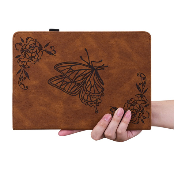 Чехол для Lenovo Tab M11, Butterfly, коричневый