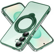 Магнитный чехол для Samsung Galaxy S25+ Plus, для MagSafe, зелёный