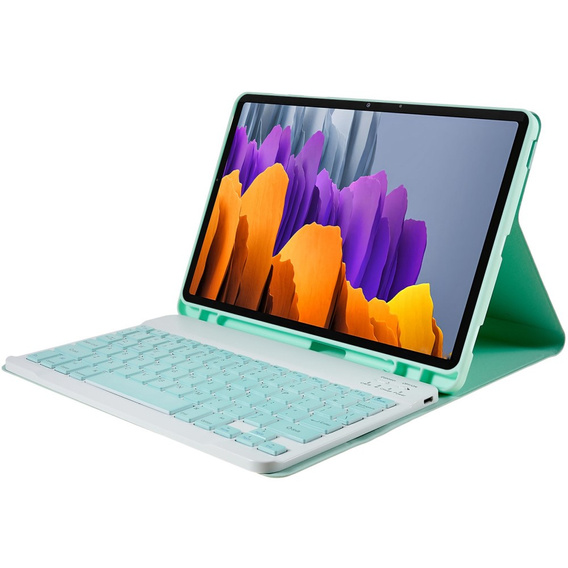 Чехол + клавиатура Samsung Galaxy Tab S7 T870/T875 / S8, Pen Slot, зелёный