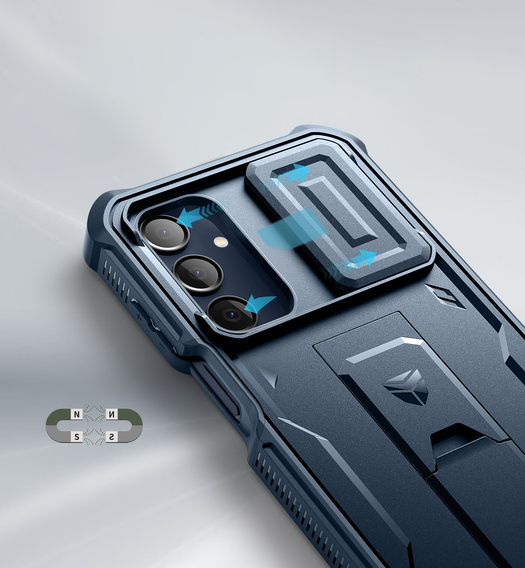 Бронированный чехол для Samsung Galaxy A16, Dexnor Full Body (Two Frames), темно-синий
