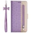 Чохол-кришка для Samsung Galaxy S22+ Plus 5G, Wallet Pocket Zipper Lace, фіолетовий